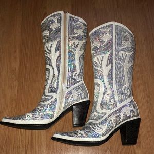 Sequined Cow girl boots